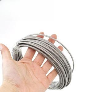 QBest 50M PVC 코팅 강철 와이어 로프 7x7 유연한 케이블 0.8 1.5 2.2 5 3.4mm 투명 304 스테인리스 빨랫줄