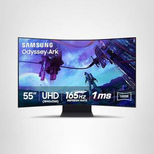 삼성 55인치 오디세이 아크 2세대 4K UHD 1000R 커브드 게이밍 모니터, 165Hz, 1ms, 4입력 멀티뷰, 퀀텀 미니 LED, AMD 프리싱크 프리미엄 프로, HDR 10+, 높이 조절 가능한 화면, LS55CG970NNXGO