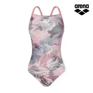 [아레나수영복] 블루밍미스트 원피스 더블 크로스 스트랩 타이백 A6SL1LO63PNK