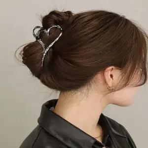 여성 간편 고급스러운 헤어스타일 하트 헤어 집게핀