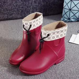 여성 4컬러 겨울 방한화 털기모 탈부착 레인부츠 장화 데일리부츠