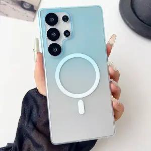 갤럭시S25 S25플러스 S25울트라 S25엣지 맥세이프 그라데이션 반투명 매트 슬림 하드 핸드폰 케이스