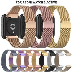 Xiaomi Redmi Watch 3 용 금속 스트랩 Redmi Watch 3Active 용 활성 스테인레스 스틸 밀라노 시계 밴드 벨