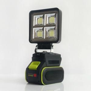 새로운 무선 LED 작업등 현장 조명 스포트라이트 도구 마키타 18V 배터리 램프 플러드 플래시라이트(배터리