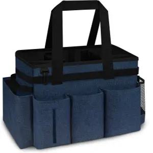 조앤조스린 온수 욕조 화학 보관 가방 수영장 청소 캐디 도구 정리 포켓 손잡이가 있는 필수 스파 액세서리