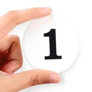 원형 번호판 60mm 1p 1-50 아크릴 숫자 표지판 번호스티커 안내판