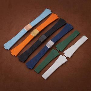 티쏘 PRX 파워매틱 35mm 40mm 시계용 고급 CTS 러버 스트랩 11mm 12mm 퀵 릴리즈 스프링 네이비 블랙 FKM