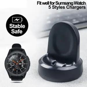 삼성 Galaxy Watch 3 Active 2 용 무선 고속 시계 충전기 독베이스 Galaxy Gear Sport S2 S3 Fit E 용 USB