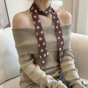 트윌리 도트 패턴 슬림 롱 타이 스카프 4개 세트 WFK5L04