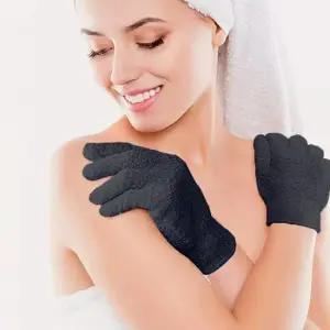 때밀이 손가락 때장갑 1+1세트 블랙 부드러운 때타올요술장갑 떼르메스 P312