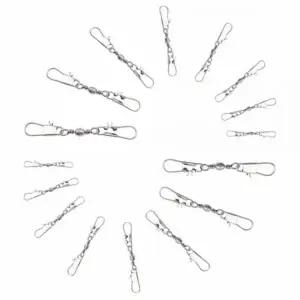 블랙니켈 도금 더블 스냅 낚시 연결고리