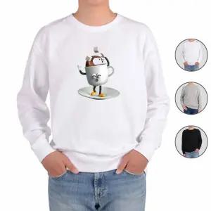 맨투맨 전색상 3D 커피 카페 디자인 프린트셔츠 UgF4+6nwW