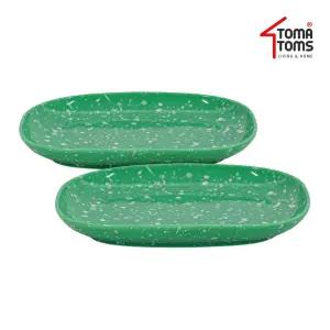 [토마톰스]뉴트로 도자기 분식그릇 떡볶이접시 x 2인