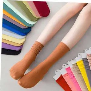 얇은양말편한양말 여성 여름 발목 긴 양말 캐주얼 데일리 패션 삭스