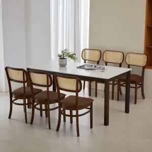 앨빈 버터라탄 1800 6인 세라믹 식탁세트 (의자6)