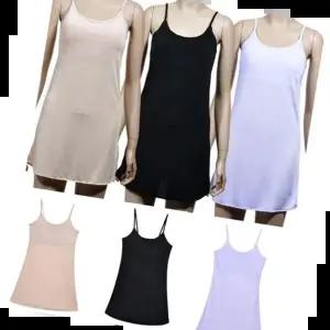 슬립원피스 (스킨센스)캡내장 끈조절 인견 이너 슬립 원피스