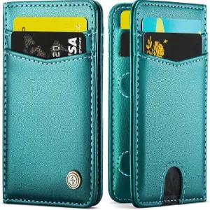 플러스냅엑스 슬림 남성용 RFID 차단 카드 홀더 바이폴드 프론트 포켓 미니 지갑 8개의 슬롯과 2개의 캐시