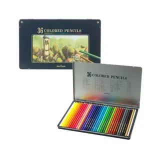 문화연필 넥스프로 고급 유성색연필 36색 틴케이스 24개입) 문화연필 넥스프로 고급