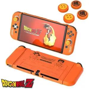 드래곤 볼 손오공 케이스 닌텐도 스위치 OLED 애니메이션 스위치 조이 콘 컨트롤러 엄지 스틱 그립 캡 콘솔
