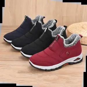 남자패딩부츠 남녀공용 기모 슬립온 패딩부츠 겨울 방한화 중장년화