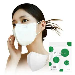 미라클하우스 블루나 숨편한 KF-AD 2D 50매 비말마스크 대형 중형 화이트 새부리형 715003