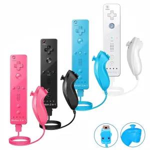 닌텐도 Wii 게임패드 세트 모션 플러스 리모컨 조이패드 Wii 게임 컨트롤 액세서리용 2 in 1 무선 컨트롤러