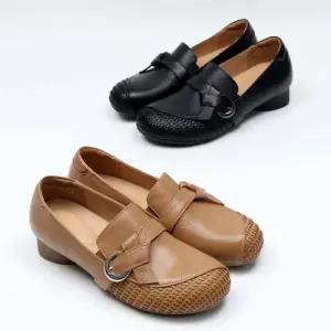 [제이시]제이시 발편한 여자 컴포트화 소가죽 로퍼 4cm K400