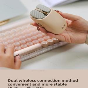 Lofree 무선 블루투스 감자칩 마우스 듀얼 모드 긴 배터리 수명 2.4GHz 제스처 인식 5단계 DPI 조정