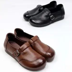 [제이시]제이시 가죽 발편한 볼넓은 여자 단화 로퍼 3cm K399