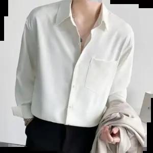 남자오버핏셔츠 베이직 디자인 깔끔 포켓 포인트 남성용 여름 셔츠