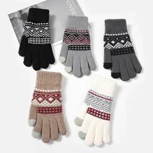 휴대폰터치장갑 인디 남성 여성 터치 패턴 겨울 베이직 스마트 장갑