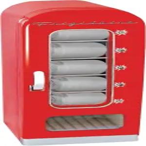 Frigidaire 레트로 미니 자판기 (방 사무실 기숙사 바 또는 가정용) 10캔 소다 레드