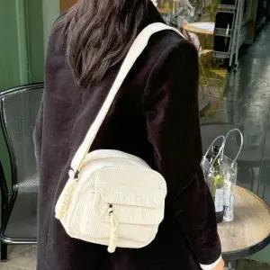 [라일리] Rly 미니 겨울 라운드 코듀로이 크로스백 귀여운 가방