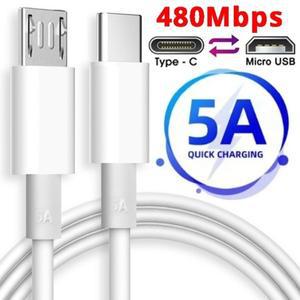 USB C타입-마이크로 케이블 5A 삼성호환 화웨이호환 macbook 호환 Pro OTG 휴대 휴대폰 데이터 용 고속 충