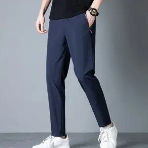 남성 시원한 스판 슬랙스 정장핏 데일리 슬림 팬츠 HGO5+7eaw