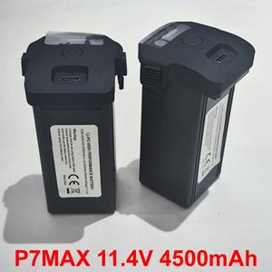 P7MAX GPS RC 드론 예비 부품 11.4V 4500mAh 리튬 이온 배터리 2개