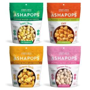 아샤팝스 버라이어티 팩 팝드 수련 씨앗 코셔 프리 OU 1온스 팔레오 4봉지 텐 콩