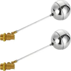 물탱크용 2팩 스테인리스 스틸 플로트 볼 수위 밸브 탱크 제어 연못 펌프 34인치 자동 물 플로팅 수족관용