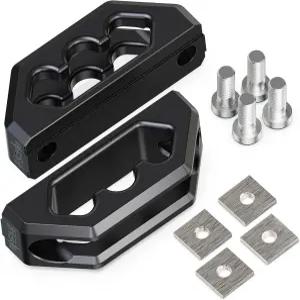 리노 타이다운 앵커 알루미늄 T트랙 레일 카누블랙 픽업 대부분의 2PCS에 루프 랙 호환 TC 적합 채널