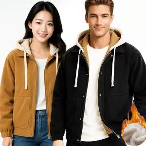 남녀 봄가을용/겨울용 사계절 2종 하라주쿠 코듀로이 2WAY 후드 자켓 투피스 카라넥 골덴 블레이저 후드점퍼 겨울 안감퍼 점퍼 캐쥬얼 바람막이 4칼라 2/