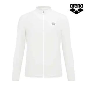 [아레나수영복] 코어 남성 레귤러핏 집업 래쉬가드 A6BM1RR41WHT