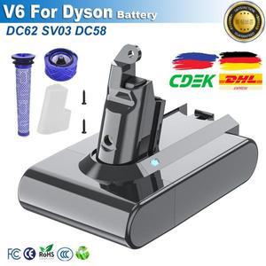다이슨 호환 진공 청소기 용 6000mAh V6 배터리 21.6V 6Ah 예비