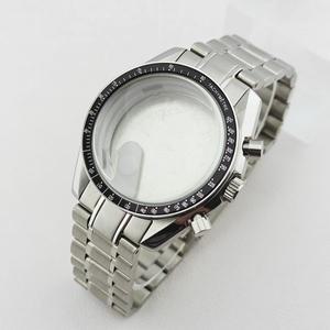 VK63 케이스 시계 헤드 39.7mm 메탈 20mm 스트랩 액세서리 실버 블랙 조립 문