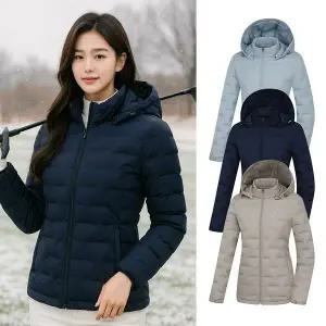 [아웃도어스/BTR]비티알 여성 겨울 튜브 덕다운 보온 골프 경량 패딩 자켓 BSC661UJ2W