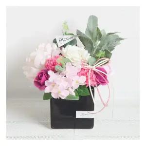 실크 카네이션 화분Aset 23cm 3컬러 조화 어버이날 스승의날 선물
