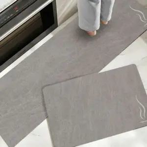 빠른건조 소프트 폭신 발 매트 2종세트 (그레이) DP75851