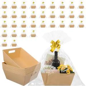 위안안 11팩 사각형 선물 바구니 비어 있음 다재다능한 선물용 크리스마스 발렌타인데이 부활절 생일