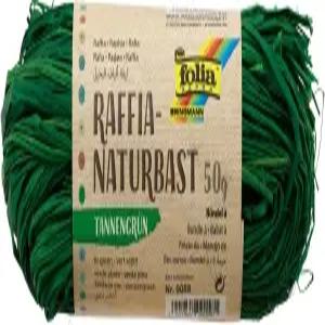 폴리아 9058 라피아 내추럴 전나무 그린 50g 1묶음 스트로 블렌드 코드 공예 장식 또는 편곡 꽃다발 및