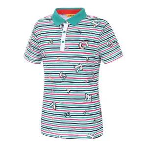 [아웃도어스/마코](여성)투톤 스트라이프 카라 반팔 티셔츠_MLW2TS73