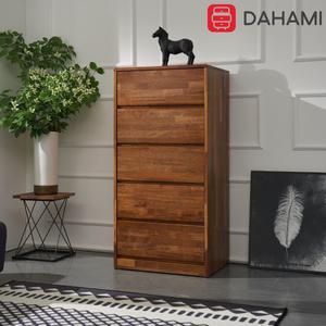 헤이즐 멀바우 원목 5단 서랍장 ( 600 )